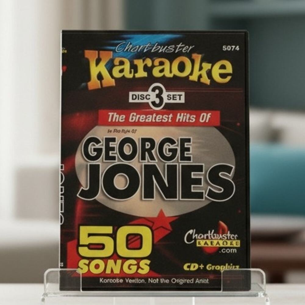 Chartbuster Karaoke George Jones Greatest Hits CD+G 3 Disc Set 50 Songs